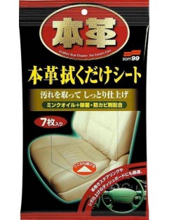 Soft99 Leather Seat Cleaning Wipes 7szt. (Czyszczenie skóry)