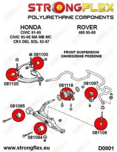 Tuleja wahacza przedniego dolnego - tylna SPORT