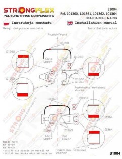 Tuleja wahacza przedniego dolnego tylna SPORT