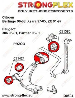 Tuleja wahacza przedniego przednia SPORT