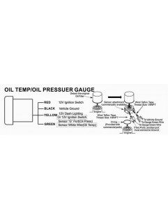 Zegar ADDCO 52mm - Oil Temperature