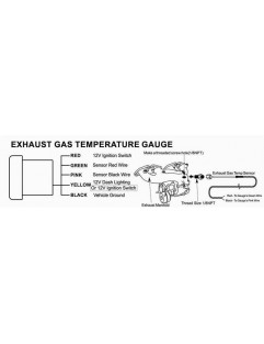 Zegar ADDCO 52mm - Exhaust Temperature