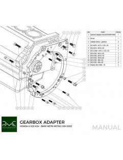 Adapter skrzyni biegów Honda K K20 K24 - Manual / automat DCT 8HP BMW RWD