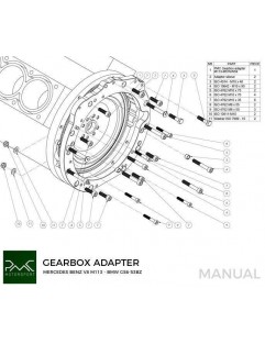 Adapter skrzyni biegów Mercedes-Benz V6 M112 V8 M113 - Manual BMW (M57N2 / N54)