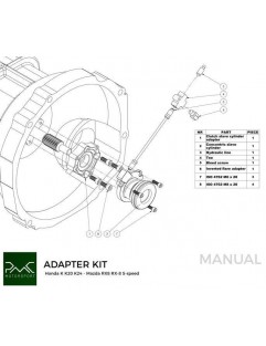 Koło zamachowe do konwersji Honda K K20 K24 - Mazda RX-8 5-biegów - 240mm / 9.45"