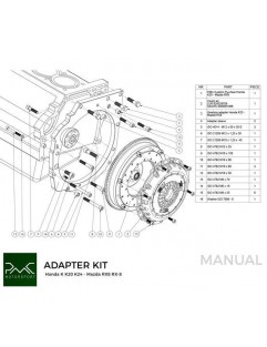 Koło zamachowe do konwersji Honda K K20 K24 - Mazda RX-8 5-biegów - 240mm / 9.45"