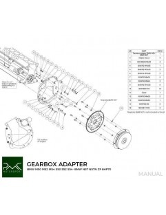 PMC Adapter skrzyni biegów BMW M50 M52 M54 S50 S52 S54 - BMW ZF 8HP 8HP70 8HP50 / GS6-53DZ