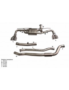 Układ wydechowy CatBack BMW G38 525/528/530/540 2.0T/3.0T 17+ Aktywny