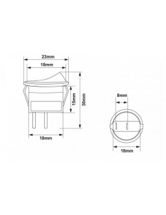 Włącznik Round Mini ON-OFF 2PIN