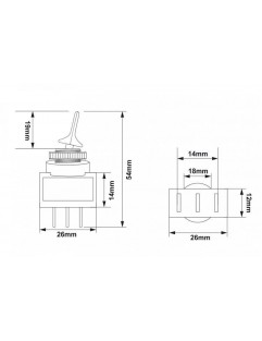 Włącznik Toggle Led Blue