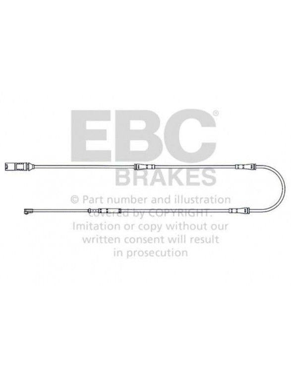 EFA160 - Czujnik zużycia klocków hamulcowych EBC Brakes BMW | 5 Series (GT F07)(530) | 5 Series (GT F07)(535) | 5 Series (GT F