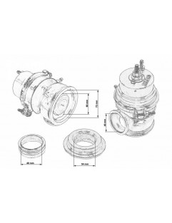 Wastegate zewnętrzny TurboWorks 60mm 1.6 Bar V-Band Czerwony