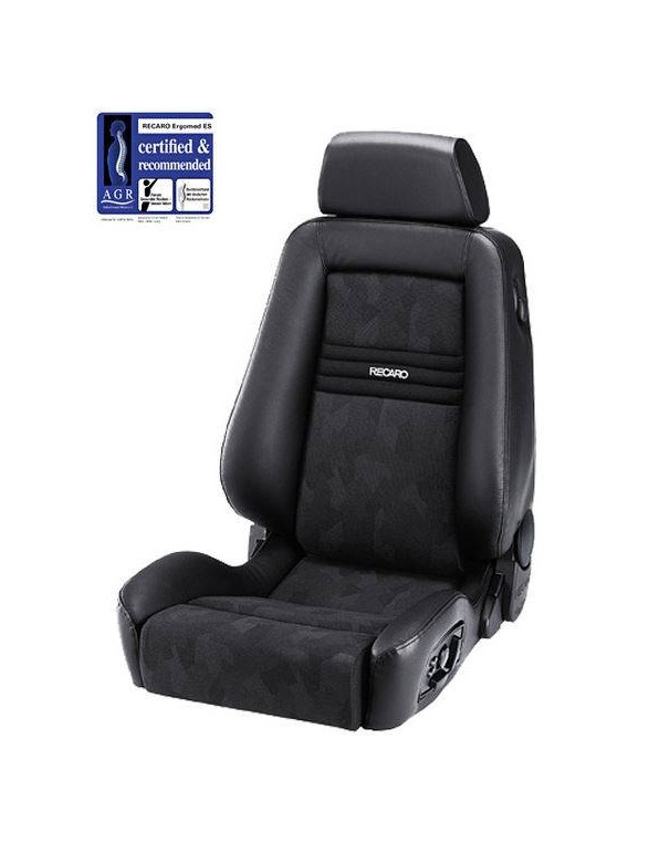 Fotel Sportowy RECARO Ergomed ES Clima Artista Black / Leather Black