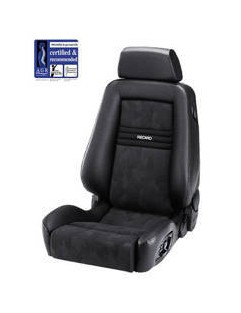 Fotel Sportowy RECARO Ergomed ES Clima Artista Black / Leather Black