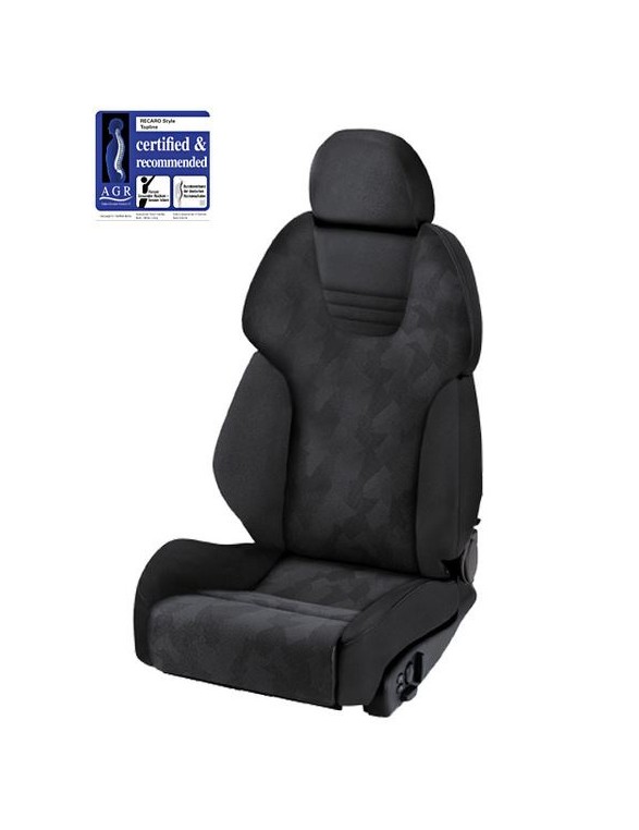 Fotel Sportowy RECARO AM19 Style XL TOPLINE Artista Black / Nardo Black