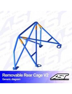 Roll Bar ALFA ROMEO 155 (Tipo 167) 4-drzwiowa Sedan FWD demontowalna tylna klatka V2