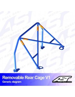 Roll Bar AUDI 100/200 (C3 Typ44 ) 4-drzwiowy Sedan Quattro demontowalna tylna klatka V1