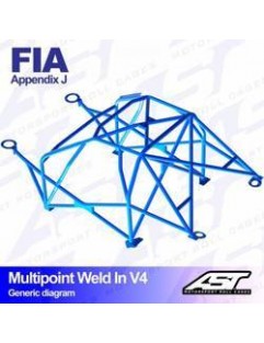 Klatka bezpieczeństwa AUDI Coupe (B3) 2-drzwiowa Coupe Quattro wielopunktowo spawana w V4