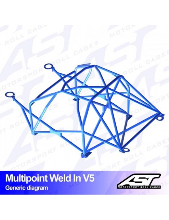 Klatka bezpieczeństwa AUDI A1 (8X) 3-drzwiowa Hatchback FWD wielopunktowo spawana w V5