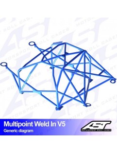 Klatka bezpieczeństwa AUDI TT (8N) 3-drzwiowa Hatchback FWD wielopunktowo spawana w V5