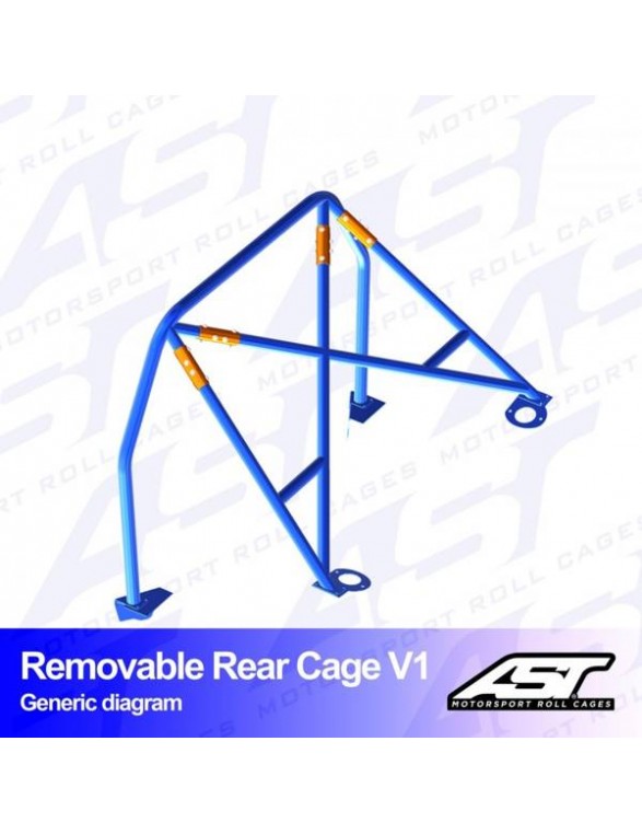 Roll Bar BMW (E46) 3-Series 4-drzwiowa Sedan RWD demontowalna tylna klatka V1