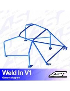 Klatka bezpieczeństwa BMW (E46) 3-Series 2-drzwiowa Coupe RWD spawana w V1