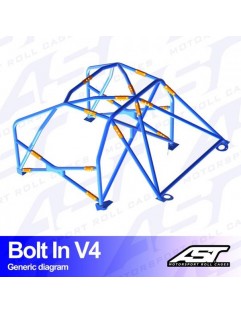 Klatka bezpieczeństwa BMW (E92) 3-Series 2-drzwiowa Coupe RWD skręcana w V4