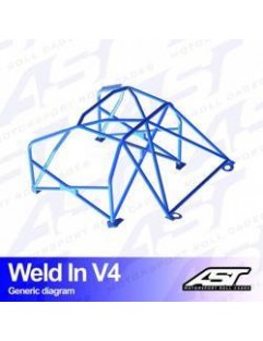 Klatka bezpieczeństwa BMW (E46) 3-Series 3-drzwiowa Compact RWD spawana w V4