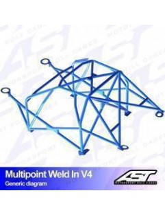 Klatka bezpieczeństwa MAZDA 323 (BG) 3-drzwiowa Hatchback wielopunktowo spawana w V4