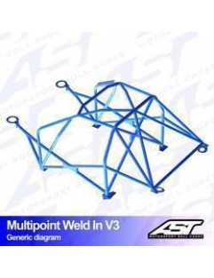 Klatka bezpieczeństwa MAZDA MX-3 (EC) 3-drzwiowa Coupe wielopunktowo spawana w V3