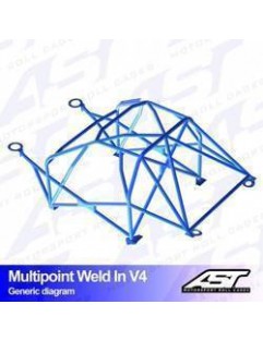 Klatka bezpieczeństwa MAZDA MX-3 (EC) 3-drzwiowa Coupe wielopunktowo spawana w V4