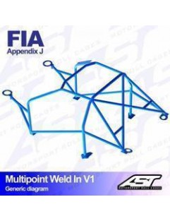 Klatka bezpieczeństwa MITSUBISHI Lancer EVO IV 4-door Sedan wielopunktowo spawana w V1