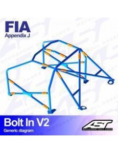 Klatka bezpieczeństwa OPEL Calibra 3-drzwiowa Coupe FWD skręcana w V2