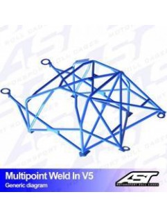 Klatka bezpieczeństwa Renault Megane (Phase 2) 3-drzwiowa Hatchback wielopunktowo spawana w V5