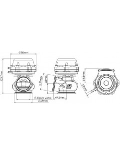 Turbosmart Wastegate 50mm 1.0 Bar Pro-Gate Fioletowy zewnętrzny