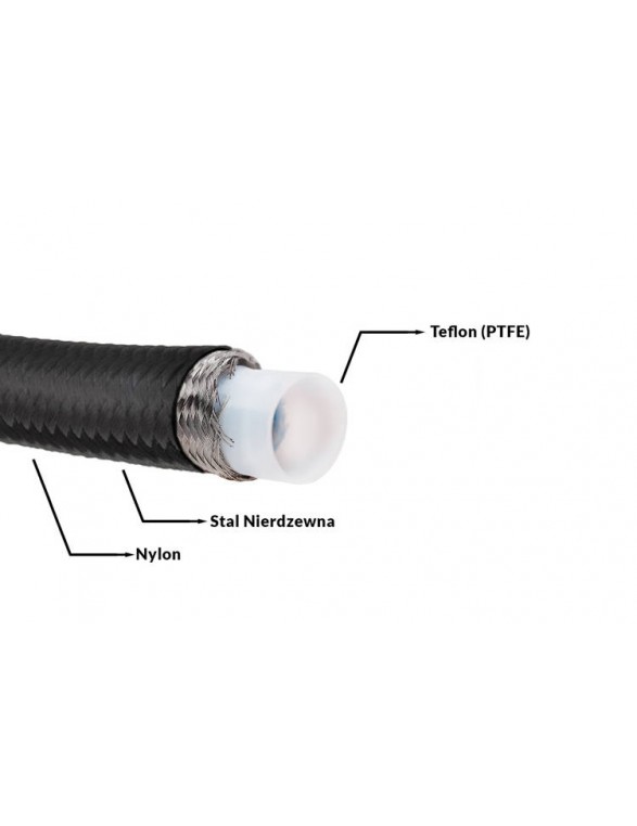 Przewód teflonowy PTFE w podwójnym oplocie AN10 14mm