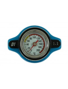 Radiator filler cap with thermometer D1Spec 15mm 1.1Bar Blue