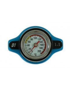 Radiator filler cap with thermometer D1Spec 15mm 1.1Bar Blue