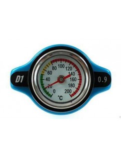 Radiator filler cap with thermometer D1Spec 15mm Blue 0.9Bar