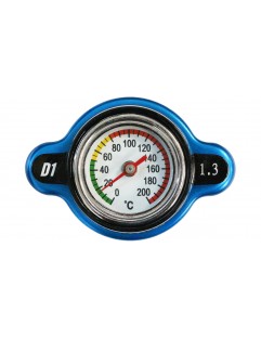 Radiator filler cap with thermometer D1Spec 15mm Blue 1.3Bar