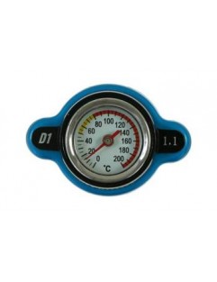 Radiator filler cap with thermometer D1Spec 28mm 1.1Bar Blue