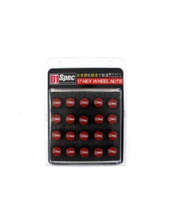 Nuts M12x1.25 Alu D1Spec Orginal Black / Red Cone