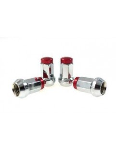 Nuts M12x1.25 Steel 30mm D1Spec Orginal Silver / Red Cone