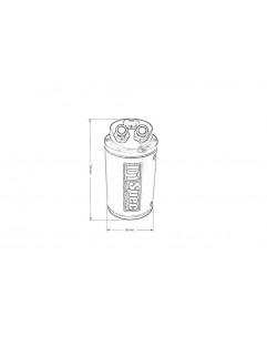 Olie fangst tank 0.7l 9mm / 15mm d1Spec sølv + filter