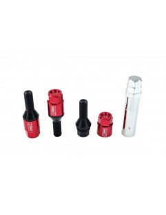 Wheel bolts D1Spec Heptagon 2in1 Steel 12x1.5 Red