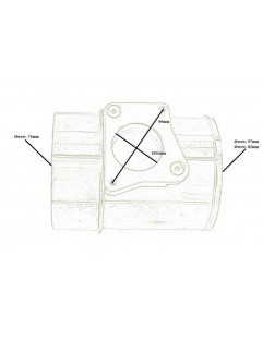 Flow meter adapter Tube 80mm Lancer Evo X