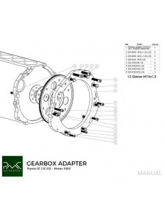 Adapter skrzyni biegów Toyota JZ 1JZ 2JZ - Nissan 350Z Z33 370Z Z34 CD009