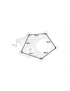 Downpipe flange T3 / T4 5 screws for 2.5 "V-Band