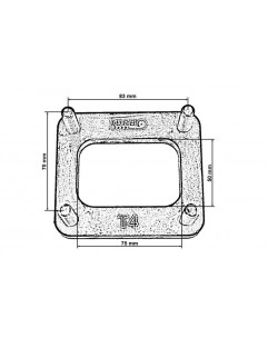 Turbo flange T4 M10 pins