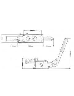 Hamulec ręczny hydrauliczny ProRacing Silver pion/poziom